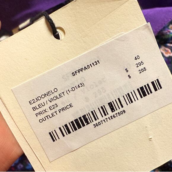 Sandro Paris Floral Satin Flared Trousers Size FR 40 (US 8) - Picture 8 of 14